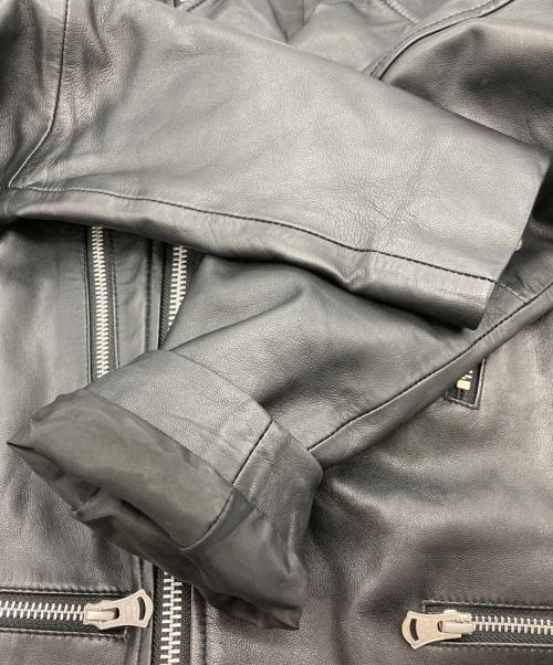 THE CRIMIE（ザ クライミー）THE CRIMIE (ザ クライミー) LAMB LEATHER W RIDERS JACKET ブラック サイズ:Mの古着・服飾アイテム