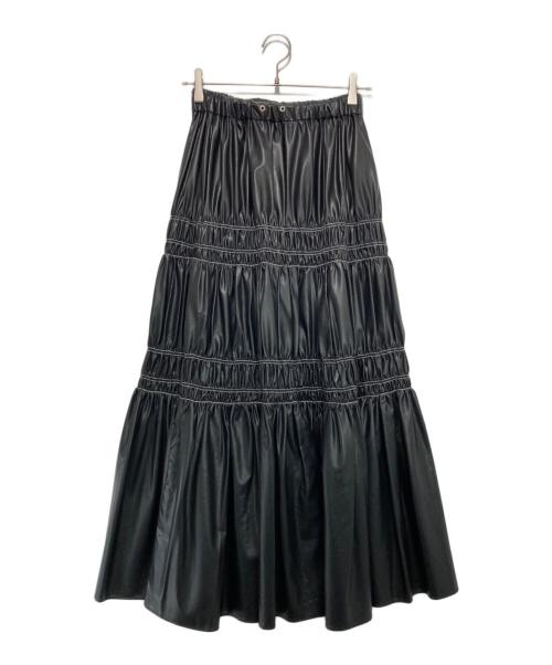 MAISON SPECIAL（メゾンスペシャル）MAISON SPECIAL (メゾンスペシャル) ヴィーガンレザーボリュームスカート ブラック サイズ:FREEの古着・服飾アイテム