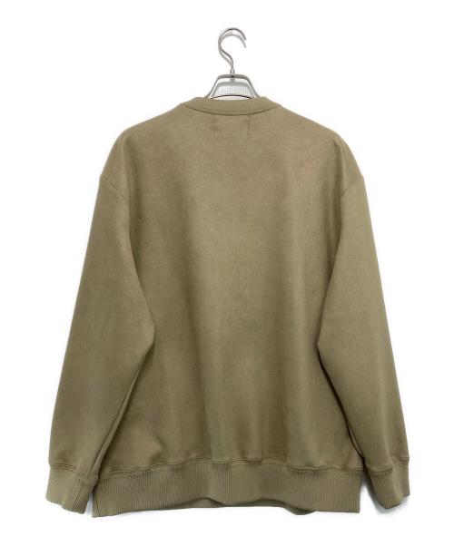 Paris Saint-Germain（パリサンジェルマン）PARIS SAINT-GERMAIN (パリサンジェルマン) フェイクスウェード クルーネックスウェット ベージュ サイズ:XLの古着・服飾アイテム