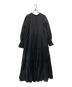 anuans（アニュアンス）の古着「ティアードボリュームワンピース」｜ブラック
