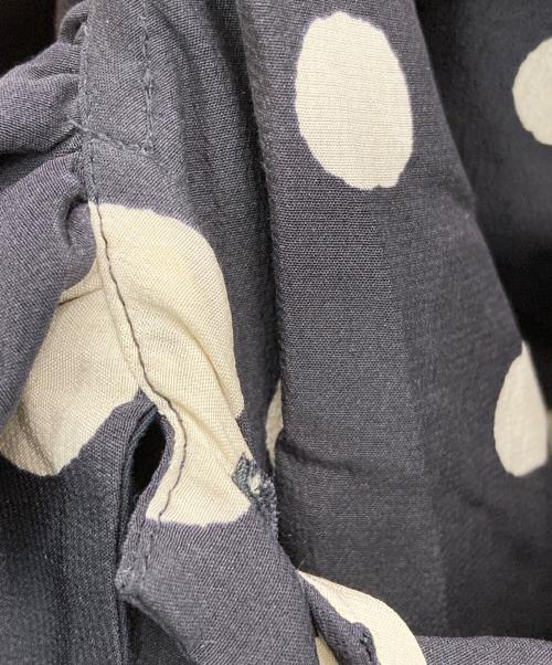 KENZO（ケンゾー）KENZO (ケンゾー) ラッフルカラーシルクブラウス ブラック サイズ:38の古着・服飾アイテム