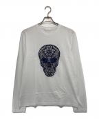ALEXANDER McQUEENアレキサンダーマックイーン）の古着「スカルプリントロングTシャツ」｜ホワイト