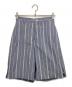 TOGA PULLA（トーガ プルラ）の古着「ナイロンストライプサイドジップハーフパンツ」｜スカイブルー