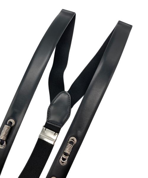 TOGA VIRILIS（トーガ ビリリース）TOGA VIRILIS (トーガ ビリリース) METAL LEATHER SUSPENDERS/レザーサスペンダー ブラックの古着・服飾アイテム