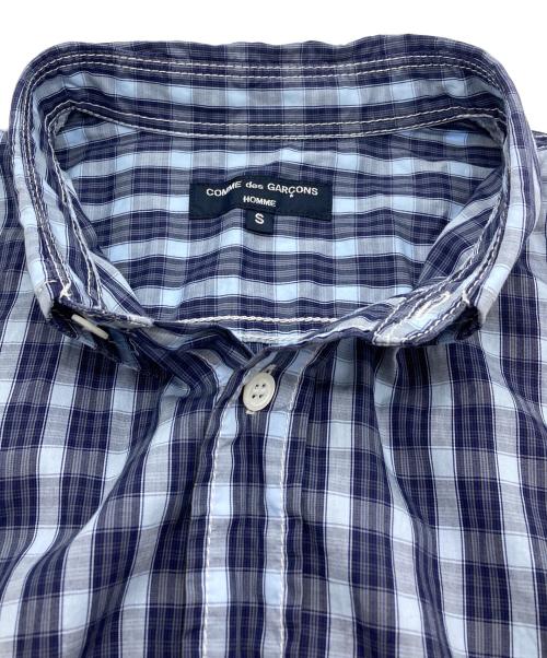COMME des GARCONS HOMME（コムデギャルソン オム）COMME des GARCONS HOMME (コムデギャルソン オム) チェックシャツ ブルー サイズ:Sの古着・服飾アイテム