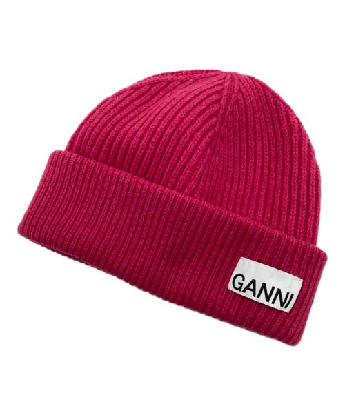 GANNI（ガニー）Ganni (ガニー) ニット帽 ピンクの古着・服飾アイテム