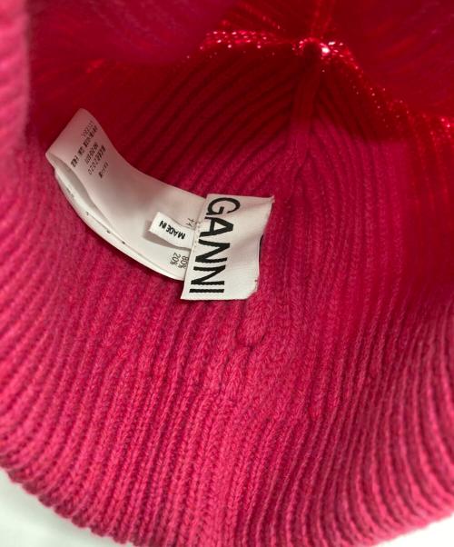 GANNI（ガニー）Ganni (ガニー) ニット帽 ピンクの古着・服飾アイテム