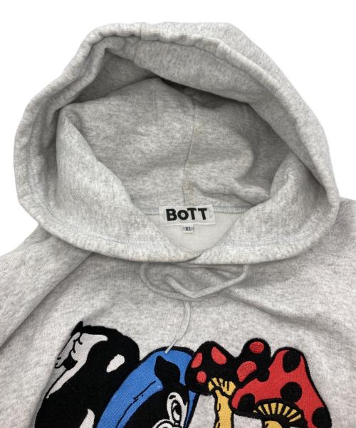 BoTT（ボット）BoTT (ボット) 刺繍パーカー グレー サイズ:XLの古着・服飾アイテム