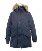 POLO RALPH LAURENポロ・ラルフローレン）の古着「ANNEX FAUX FUR TRIMMED DOWN PARKA」｜ネイビー