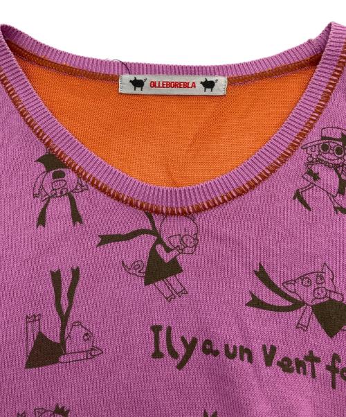 OLLEBOREBLA（アルベロベロ）OLLEBOREBLA (アルベロベロ) 半袖切替カットソー ピンク サイズ:-の古着・服飾アイテム