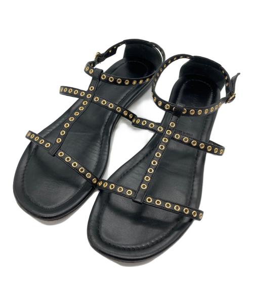 MONCLER（モンクレール）MONCLER (モンクレール) アンクルストラップサンダル ブラック サイズ:37の古着・服飾アイテム