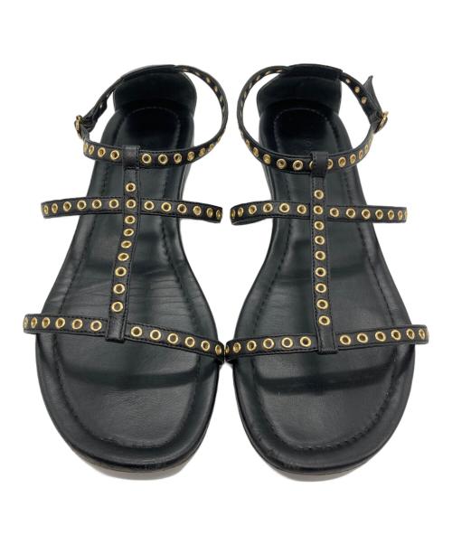 MONCLER（モンクレール）MONCLER (モンクレール) アンクルストラップサンダル ブラック サイズ:37の古着・服飾アイテム
