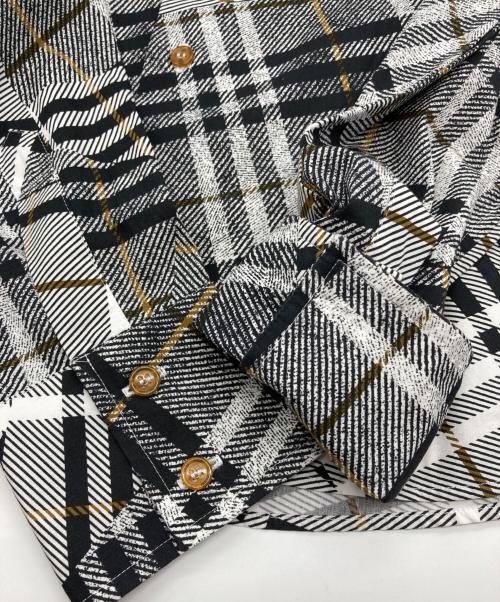 Vivienne Westwood man（ヴィヴィアン ウェストウッド マン）Vivienne Westwood man (ヴィヴィアン ウェストウッド マン) CRＡZY CHECK OSSIE CLARK SHIRTS/クレイジーチェック オジークラークシャツ ホワイト サイズ:44の古着・服飾アイテム