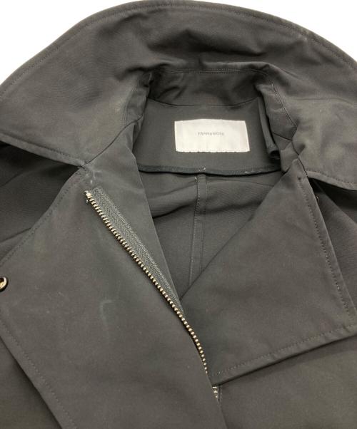 FRAMeWORK（フレームワーク）FRAMeWORK (フレームワーク) 撥水ポンチョトレンチコート ブラック サイズ:36の古着・服飾アイテム