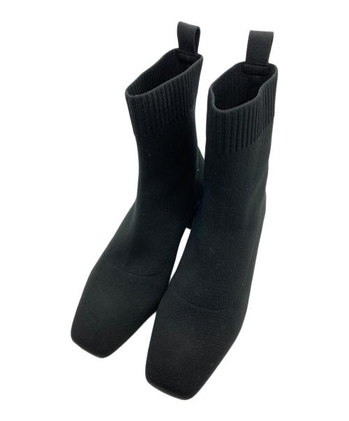 VIVAIA（ビバイア）VIVAIA (ビバイア) スクエアトゥ 撥水加工 ショートブーツ ブラック サイズ:38の古着・服飾アイテム