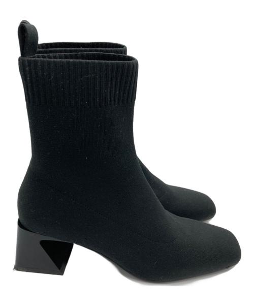 VIVAIA（ビバイア）VIVAIA (ビバイア) スクエアトゥ 撥水加工 ショートブーツ ブラック サイズ:38の古着・服飾アイテム