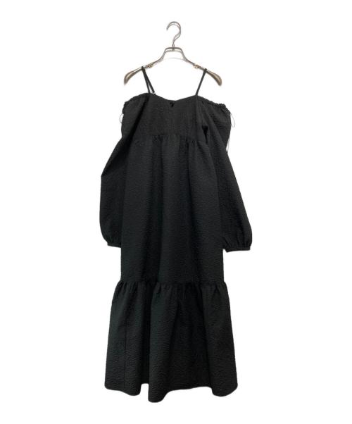 RAY BEAMS（レイ ビームス）RAY BEAMS (レイ ビームス) ジャカードカットアウトワンピース ブラックの古着・服飾アイテム