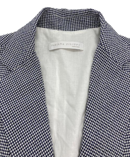 Fabiana Filippi（ファビアナフィリッピ）Fabiana Filippi (ファビアナフィリッピ) チェックジャケット グレー サイズ:36/Sの古着・服飾アイテム