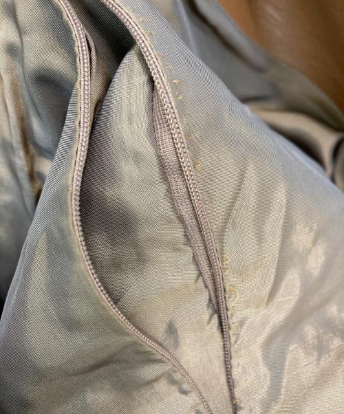 BOSS HUGO BOSS（ボス ヒューゴボス）BOSS HUGO BOSS (ボス ヒューゴボス) ラムレザージップブルゾン ブラウン サイズ:52の古着・服飾アイテム