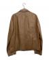 BOSS HUGO BOSS (ボス ヒューゴボス) ラムレザージップブルゾン ブラウン サイズ:52：14000円