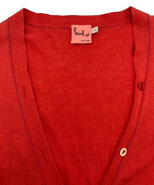 PAUL SMITH（ポールスミス）PAUL SMITH (ポールスミス) カシミヤブレンドマルチカラーボタンカーディガン レッド サイズ:ｌの古着・服飾アイテム