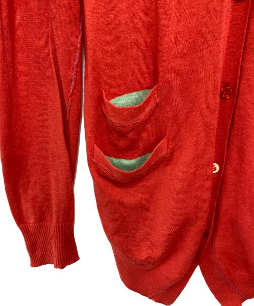 PAUL SMITH（ポールスミス）PAUL SMITH (ポールスミス) カシミヤブレンドマルチカラーボタンカーディガン レッド サイズ:ｌの古着・服飾アイテム