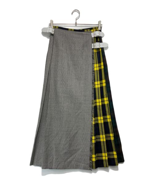 O'NEIL OF DUBLIN（オニールオブダブリン）O'NEIL OF DUBLIN (オニールオブダブリン) UNITED ARROWS (ユナイテッドアローズ) ラップスカート イエロー サイズ:36の古着・服飾アイテム