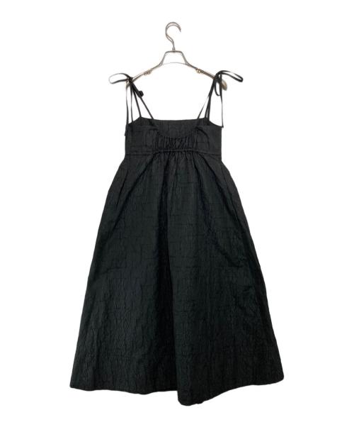 HYEON（ヘヨン）HYEON (ヘヨン) ジャガードキャミワンピース ブラック サイズ:FREEの古着・服飾アイテム