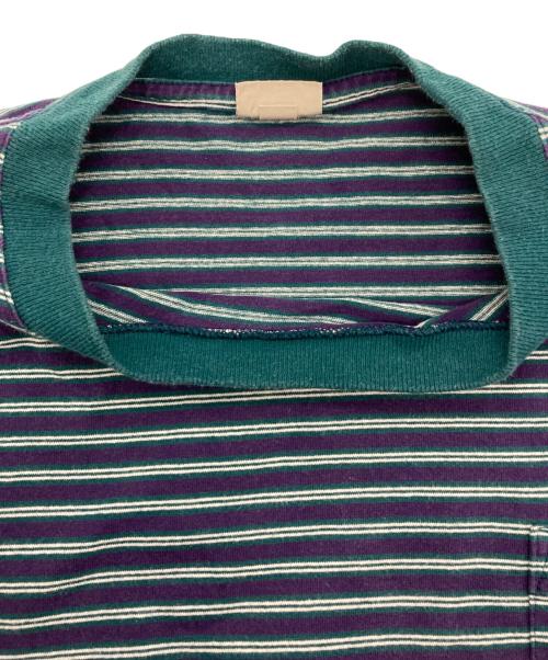 SEDAN ALL-PURPOSE（セダンオールパーパス）SEDAN ALL-PURPOSE (セダンオールパーパス) S/S Pocket Tee グリーン×パープル サイズ:XLの古着・服飾アイテム