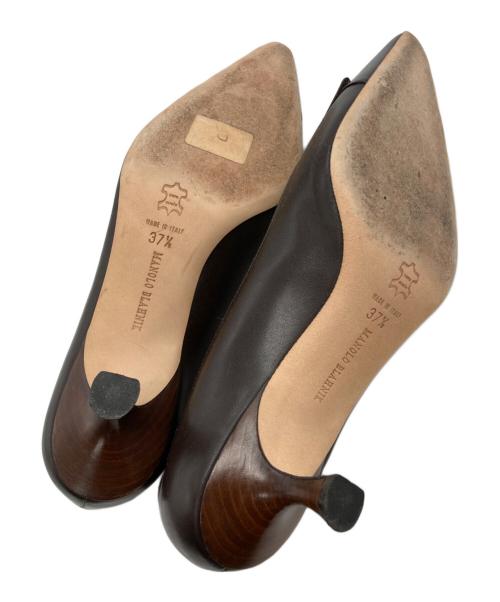 Manolo Blahnik（マノロブラニク）Manolo Blahnik (マノロブラニク) ヒールパンプス ブラウン サイズ:37 ½の古着・服飾アイテム