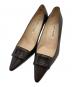 Manolo Blahnik（マノロブラニク）の古着「ヒールパンプス」｜ブラウン