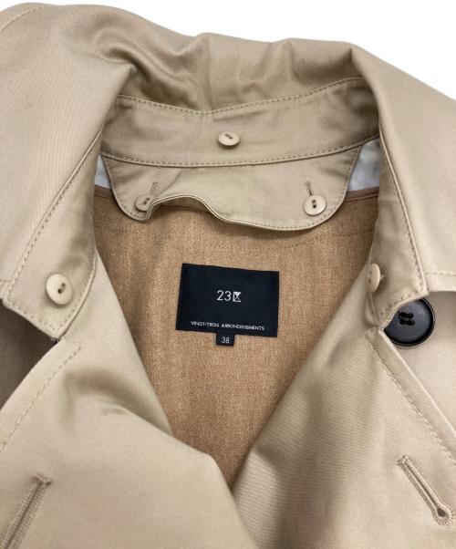 23区（ニジュウサンク）23区 (ニジュウサンク) コットンギャバ トレンチコート ベージュ サイズ:38の古着・服飾アイテム