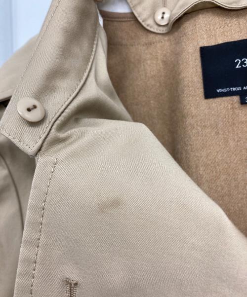 23区（ニジュウサンク）23区 (ニジュウサンク) コットンギャバ トレンチコート ベージュ サイズ:38の古着・服飾アイテム