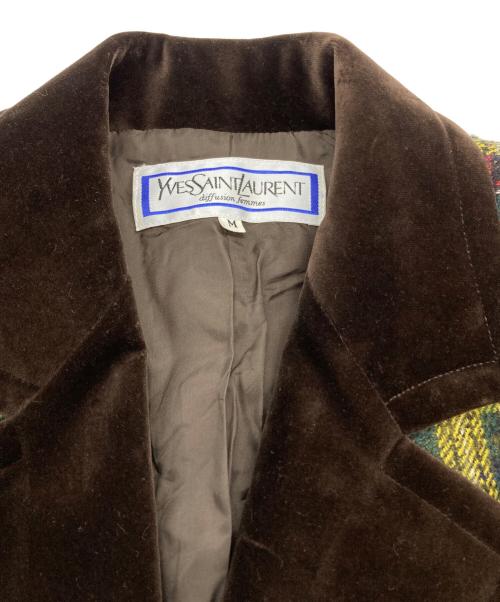 YVES SAINT LAURENT diffusion femmes（イヴサンローラン）YVES SAINT LAURENT diffusion femmes (イヴサンローラン) ［OLD］ウールジャケット イエロー サイズ:M（9A3）の古着・服飾アイテム