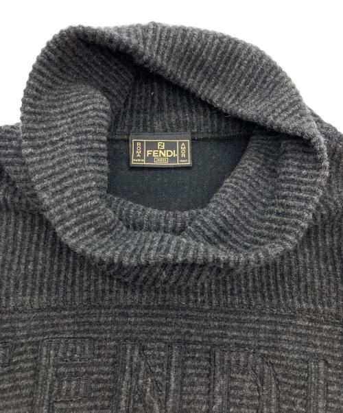FENDI（フェンディ）FENDI (フェンディ) [古着]ハイネック ロゴニット グレー サイズ:42の古着・服飾アイテム