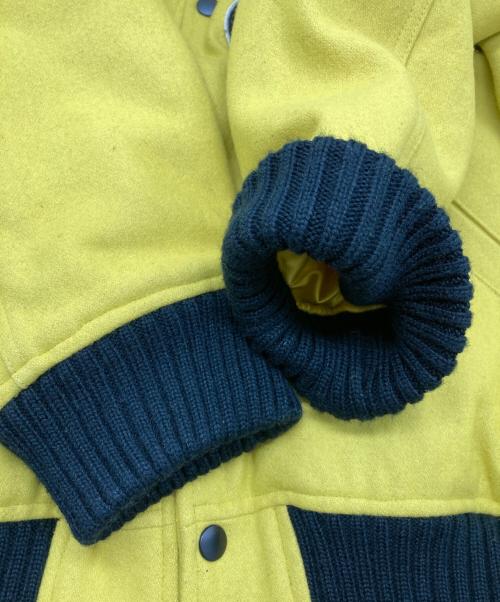 Fake Ass Flowers（フェイク アス フラワーズ）Fake Ass Flowers (フェイク アス フラワーズ) Wool Stadium Jacket イエロー サイズ:2の古着・服飾アイテム