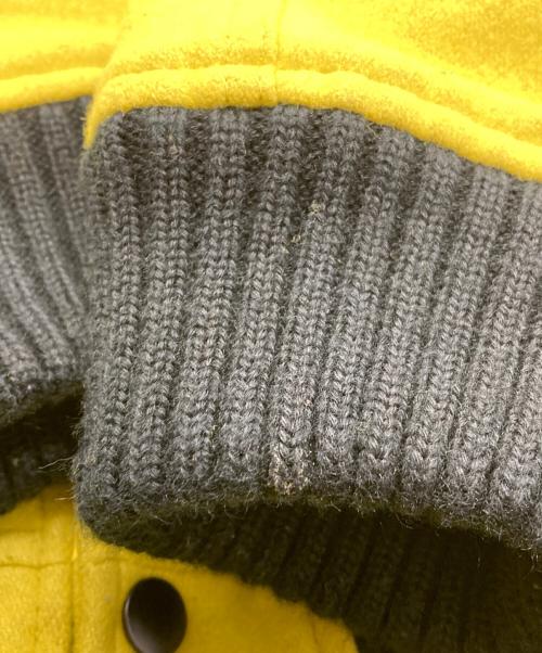 Fake Ass Flowers（フェイク アス フラワーズ）Fake Ass Flowers (フェイク アス フラワーズ) Wool Stadium Jacket イエロー サイズ:2の古着・服飾アイテム