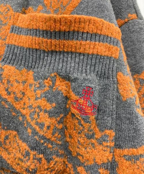 Vivienne Westwood RED LABEL（ヴィヴィアンウエストウッドレッドレーベル）Vivienne Westwood RED LABEL (ヴィヴィアンウエストウッドレッドレーベル) 総柄ニットカーディガン オレンジ サイズ:00の古着・服飾アイテム