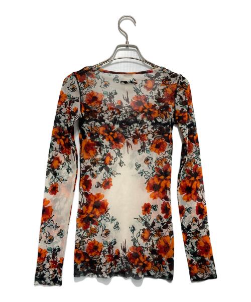 Jean Paul GAULTIER（ジャンポールゴルチェ）Jean Paul GAULTIER (ジャンポールゴルチェ) 総柄パワーネット オレンジ×ベージュ サイズ:Sの古着・服飾アイテム