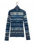 Jean Paul GAULTIER (ジャンポールゴルチェ) ハイネック総柄パワーネット ネイビー×アイボリー サイズ:S：23000円