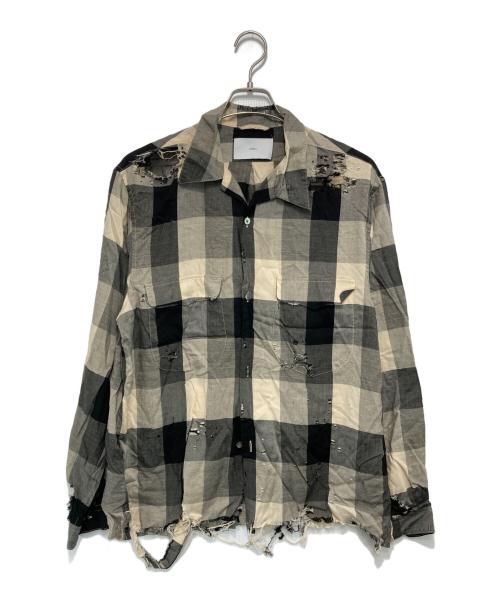 SUGARHILL（シュガーヒル）SUGARHILL (シュガーヒル) BLOCK CHECK CRUSHED SHIRT ブラック サイズ:2の古着・服飾アイテム
