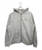 SUPREMEシュプリーム）の古着「World Famous Zip Up Hooded Sweatshirt」｜グレー