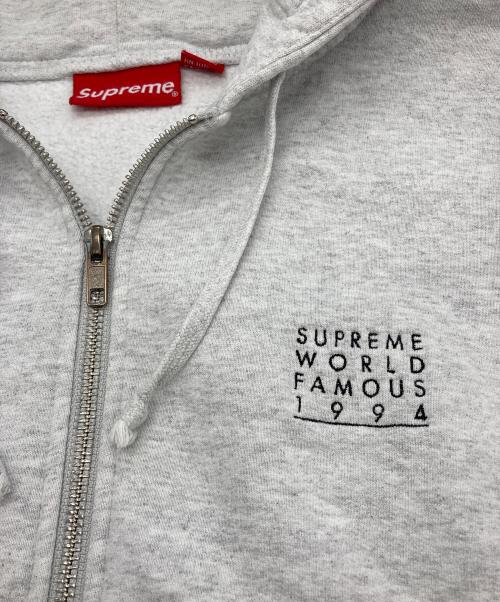 SUPREME（シュプリーム）SUPREME (シュプリーム) World Famous Zip Up Hooded Sweatshirt グレー サイズ:Lの古着・服飾アイテム