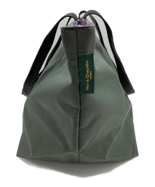 Herve Chapelier（エルベシャプリエ）Herve Chapelier (エルベシャプリエ) コーデュラ舟型トートL パープル×グリーンの古着・服飾アイテム
