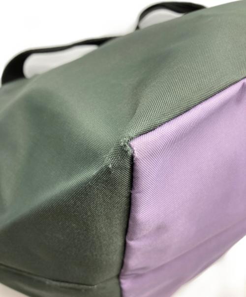 Herve Chapelier（エルベシャプリエ）Herve Chapelier (エルベシャプリエ) コーデュラ舟型トートL パープル×グリーンの古着・服飾アイテム