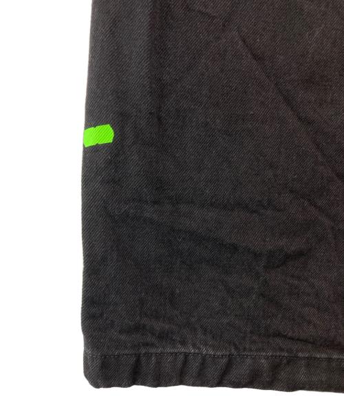 adidas（アディダス）adidas (アディダス) KSENIA SCHNAIDER (クセニア シュナイダー) ボクサーショートジーンズ　ミディアムブラックデニム ブラック サイズ:24の古着・服飾アイテム