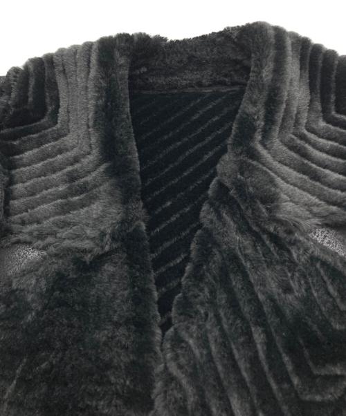 GARNIER（ガルニエ）Garnier (ガルニエ) ダブルフェイクムートンコート ブラウン×ブラック サイズ:ⅬⅬの古着・服飾アイテム