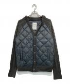 TAIONタイオン）の古着「ダウンニットVネックカーディガン」｜グレー