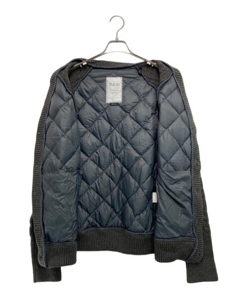TAION（タイオン）TAION (タイオン) ダウンニットVネックカーディガン グレー サイズ:Lの古着・服飾アイテム