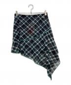 DIESELディーゼル）の古着「'O-SALLY' asymmetric skirt」｜ブラック×グレー